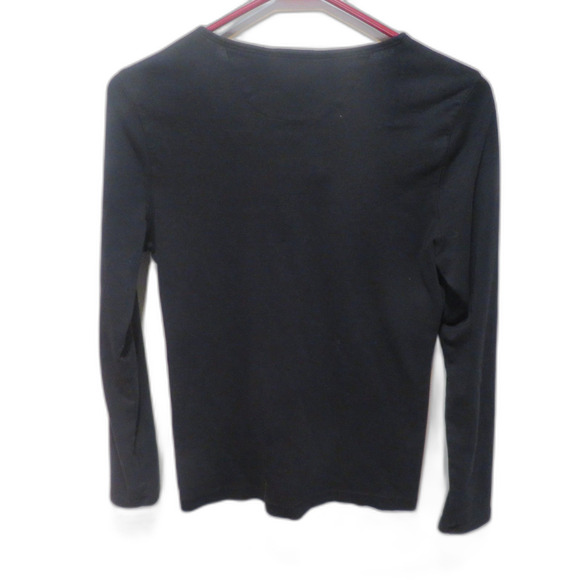 RALPH LAUREN Vintage 100% Cotton Lace Up Black Shirt Size M - Picture 3 of 5